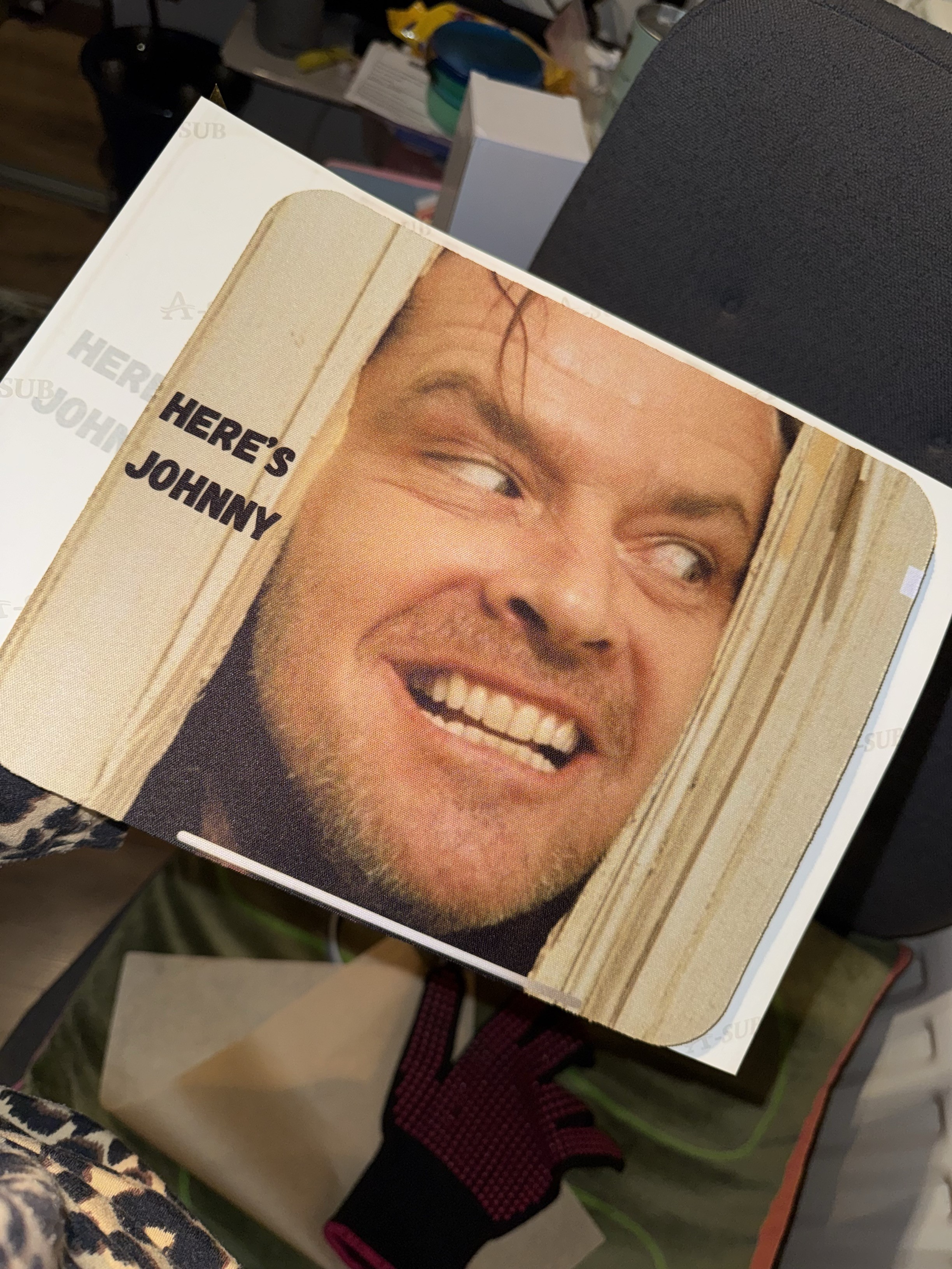 Mouse mat that can be personalised with any image or design.